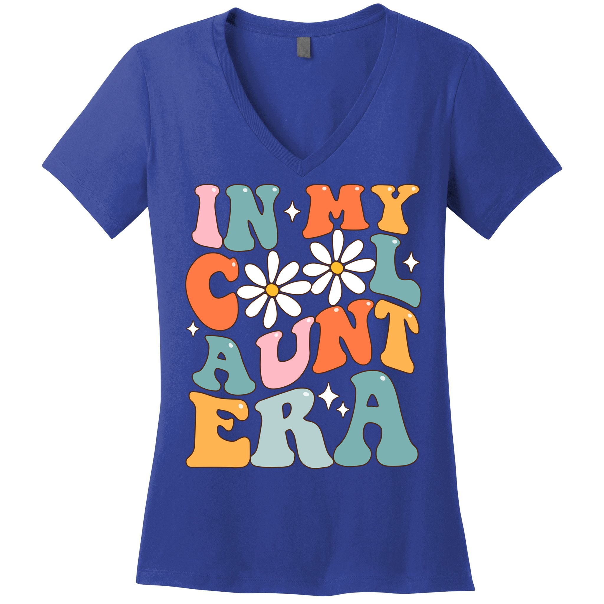 In My Cool Aunt Era Smile Mothers Day Cool Funny Gift For Auntie Gift Women's V-Neck T-Shirt