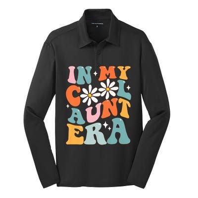 In My Cool Aunt Era Smile Mother's Day Cool Gifts For Auntie Premium Silk Touch Performance Long Sleeve Polo