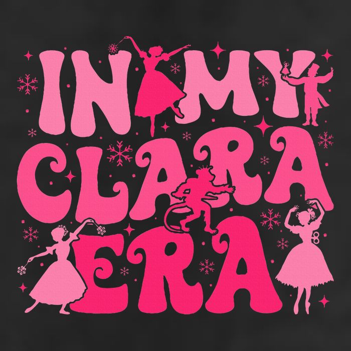 In My Clara Era Nutcracker Ballet Sugar Plum Fairy Groovy  7 Panel Mesh Trucker Snapback Hat
