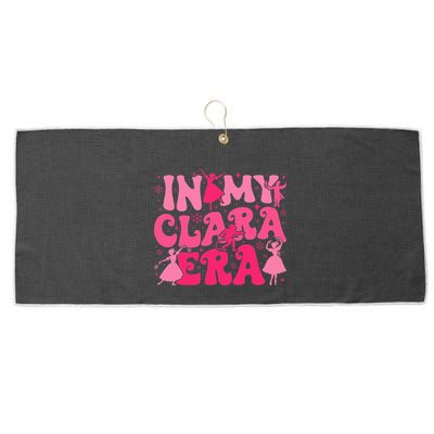 In My Clara Era Nutcracker Ballet Sugar Plum Fairy Groovy  Large Microfiber Waffle Golf Towel