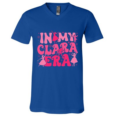 In My Clara Era Nutcracker Ballet Sugar Plum Fairy Groovy  V-Neck T-Shirt