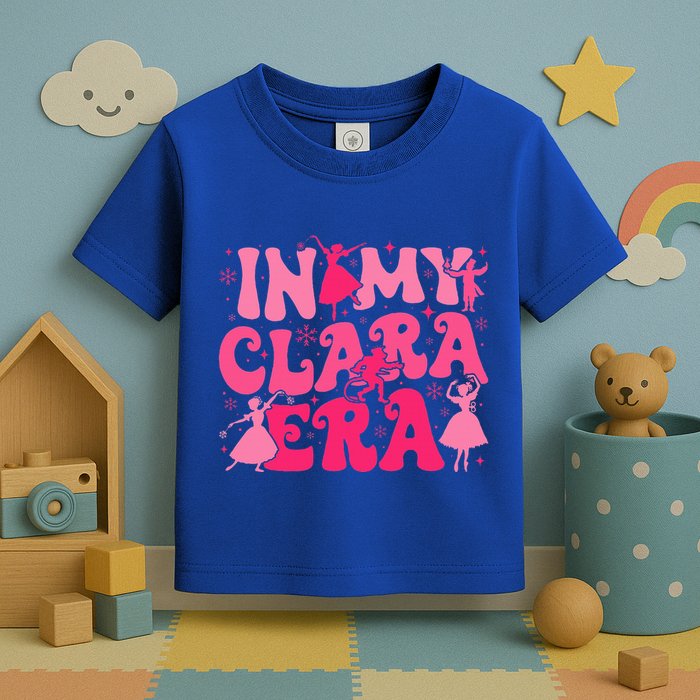 In My Clara Era Nutcracker Ballet Sugar Plum Fairy Groovy  Toddler T-Shirt