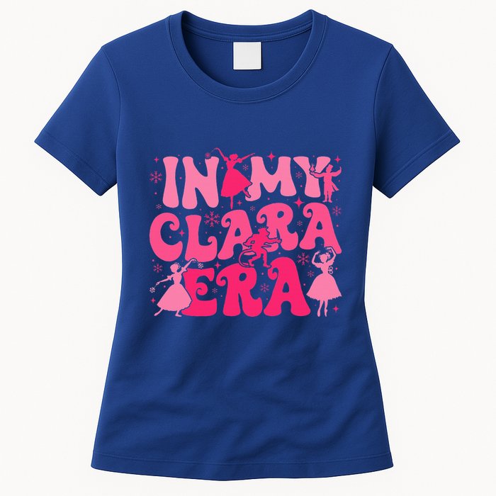 In My Clara Era Nutcracker Ballet Sugar Plum Fairy Groovy  Womens T-Shirt