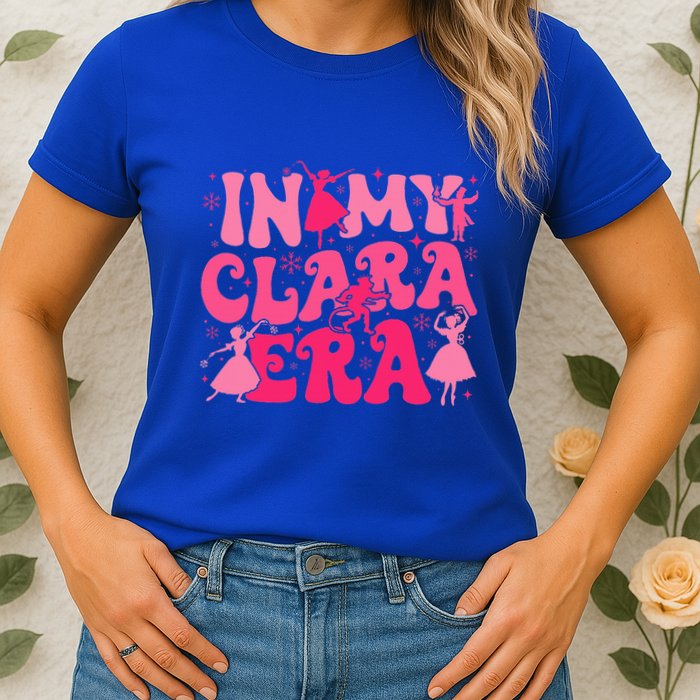 In My Clara Era Nutcracker Ballet Sugar Plum Fairy Groovy  Womens T-Shirt