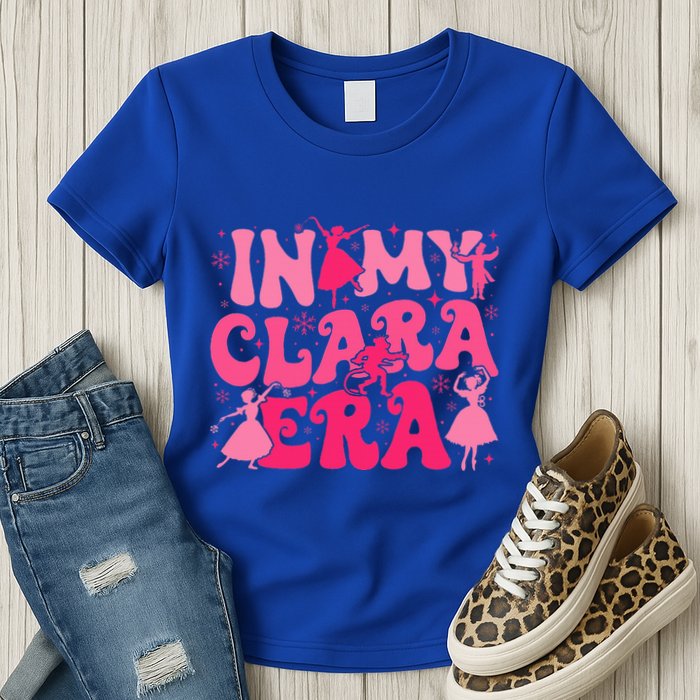 In My Clara Era Nutcracker Ballet Sugar Plum Fairy Groovy  Womens T-Shirt