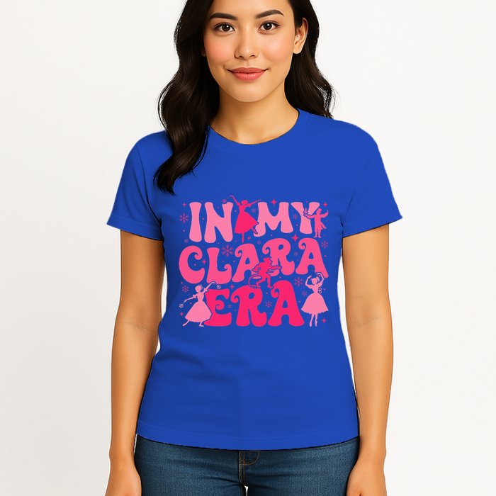 In My Clara Era Nutcracker Ballet Sugar Plum Fairy Groovy  Womens T-Shirt