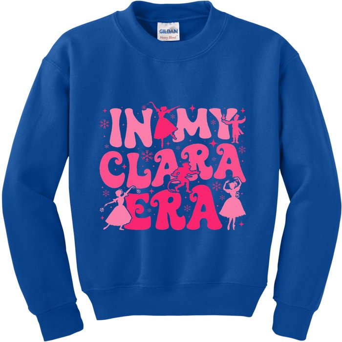 In My Clara Era Nutcracker Ballet Sugar Plum Fairy Groovy  Kids Sweatshirt