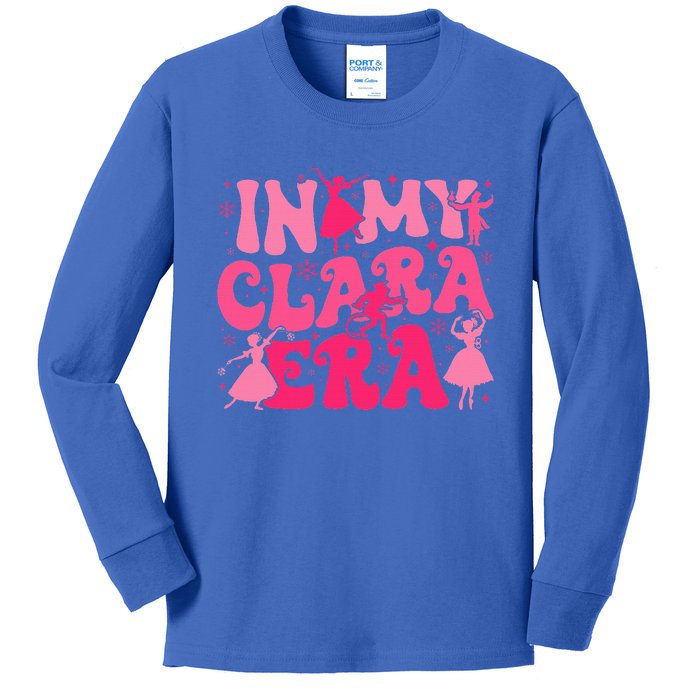 In My Clara Era Nutcracker Ballet Sugar Plum Fairy Groovy  Kids Long Sleeve Shirt