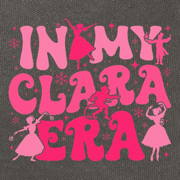 In My Clara Era Nutcracker Ballet Sugar Plum Fairy Groovy  Cotton Canvas Backpack