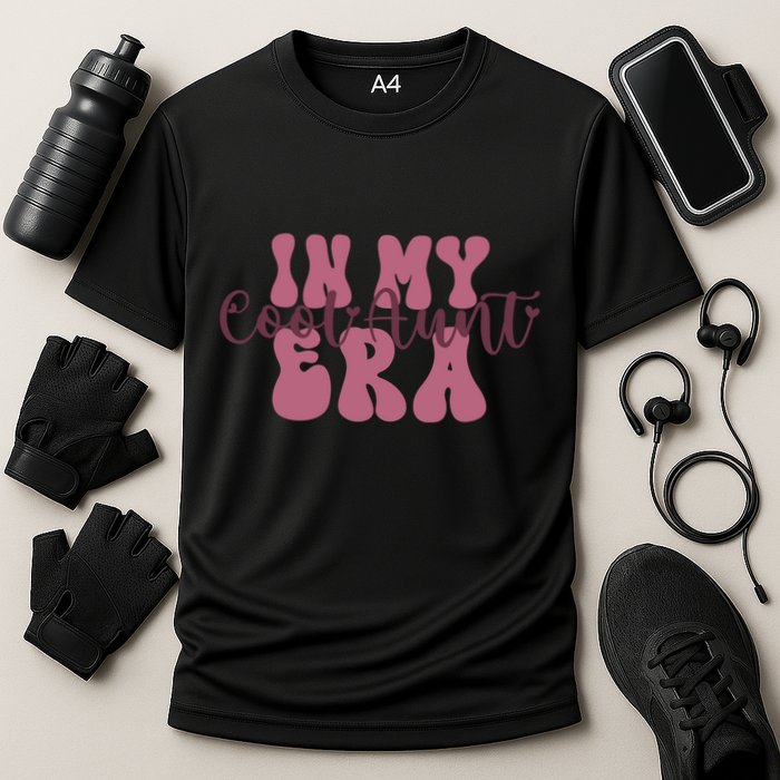 In My Cool Aunt Era Groovy Retro Aunties Gift Cooling Performance Crew T-Shirt