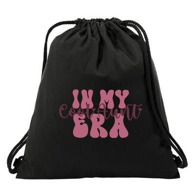 In My Cool Aunt Era Groovy Retro Aunties Gift Drawstring Bag