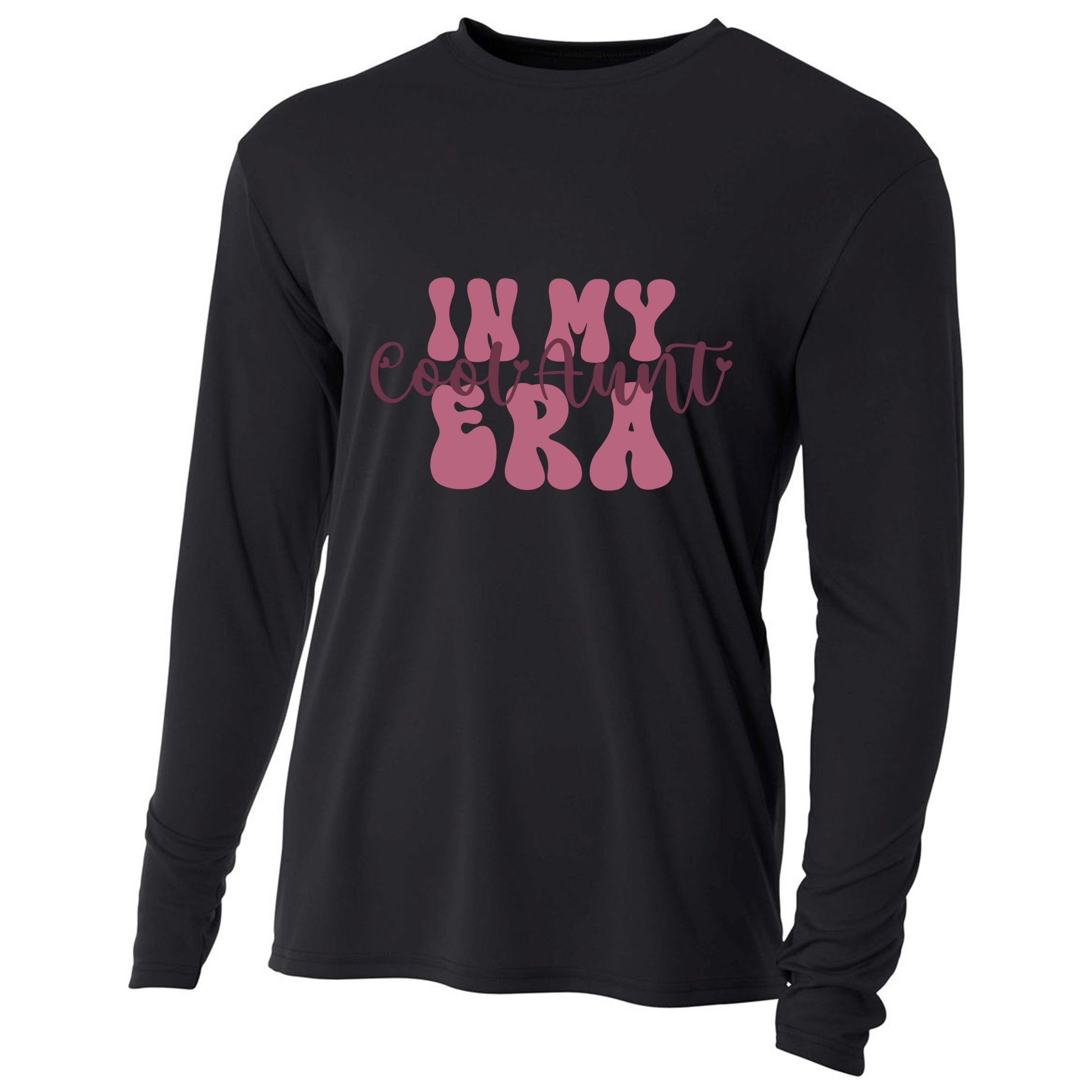 In My Cool Aunt Era Groovy Retro Aunties Gift Cooling Performance Long Sleeve Crew
