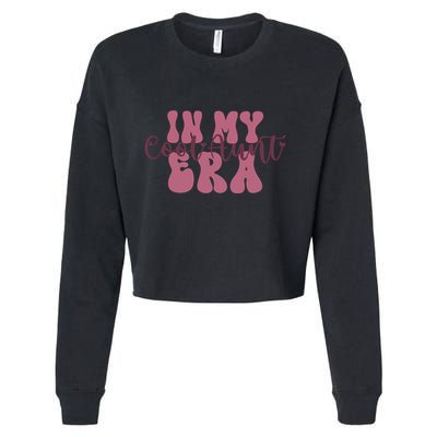 In My Cool Aunt Era Groovy Retro Aunties Gift Cropped Pullover Crew