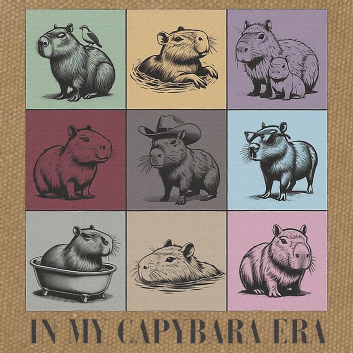 In My Capybara Era Capybara Lover Gift Cotton Canvas Backpack
