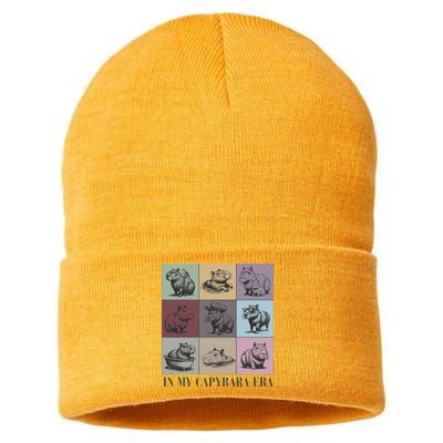 In My Capybara Era Capybara Lover Gift Sustainable Knit Beanie