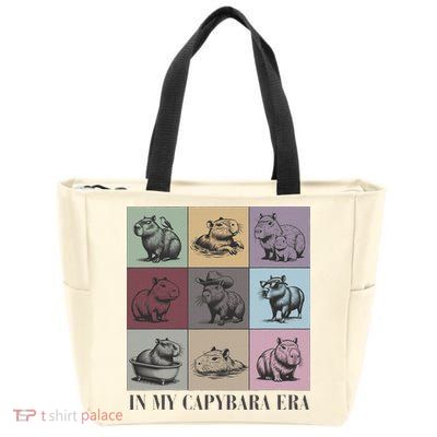 In My Capybara Era Capybara Lover Gift Zip Tote Bag
