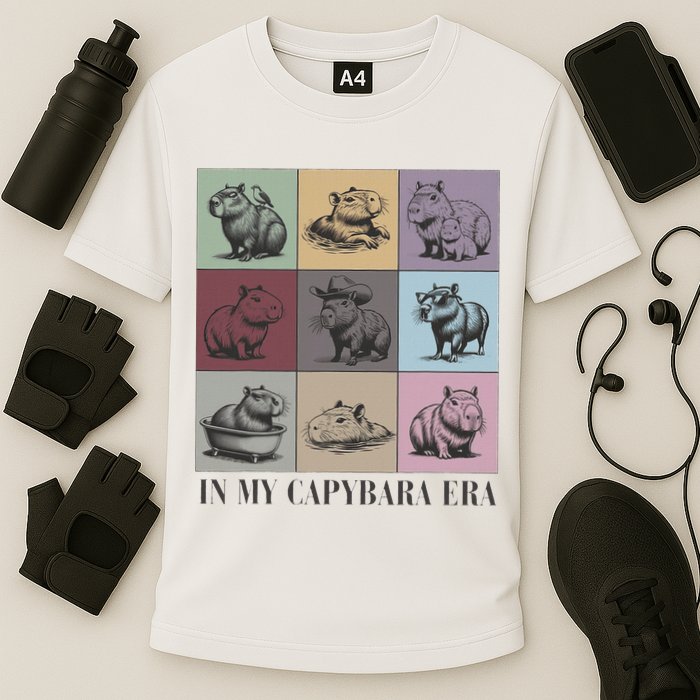 In My Capybara Era Capybara Lover Gift Cooling Performance Crew T-Shirt