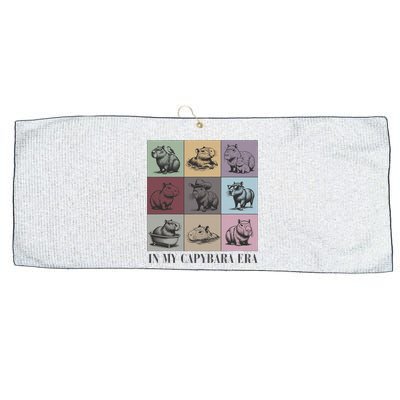 In My Capybara Era Capybara Lover Gift Large Microfiber Waffle Golf Towel