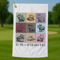 In My Capybara Era Capybara Lover Gift Golf Towel