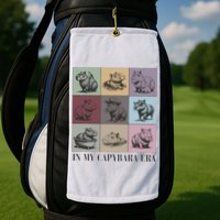 In My Capybara Era Capybara Lover Gift Golf Towel