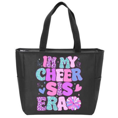 In My Cheer Sister Era Cheer Life Cheerleader Sport Zip Tote Bag