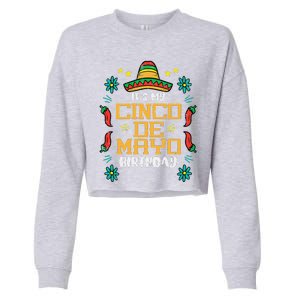 It's My Cinco De Mayo Birthday Mexican Party Cropped Pullover Crew