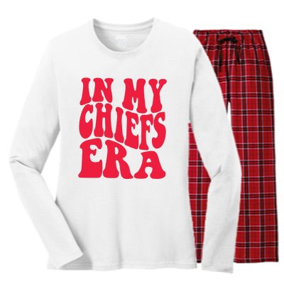 In My Chief Era Retro Football Season Women's Long Sleeve Flannel Pajama Set 