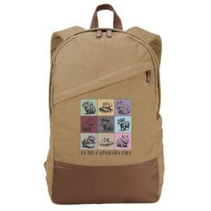 In My Capybara Era Capybara Lover Gift Cotton Canvas Backpack