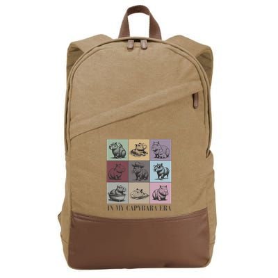 In My Capybara Era Capybara Lover Gift Cotton Canvas Backpack