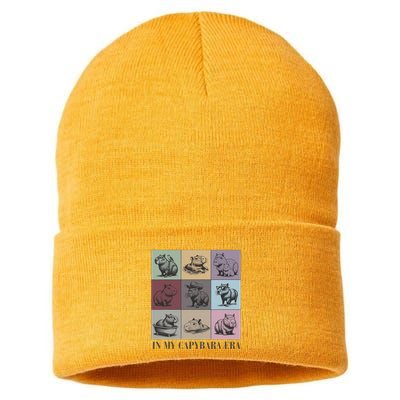 In My Capybara Era Capybara Lover Gift Sustainable Knit Beanie