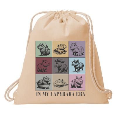 In My Capybara Era Capybara Lover Gift Drawstring Bag
