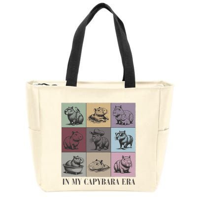 In My Capybara Era Capybara Lover Gift Zip Tote Bag