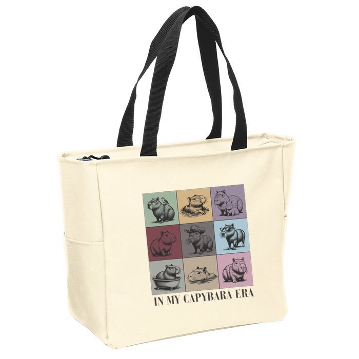 In My Capybara Era Capybara Lover Gift Zip Tote Bag