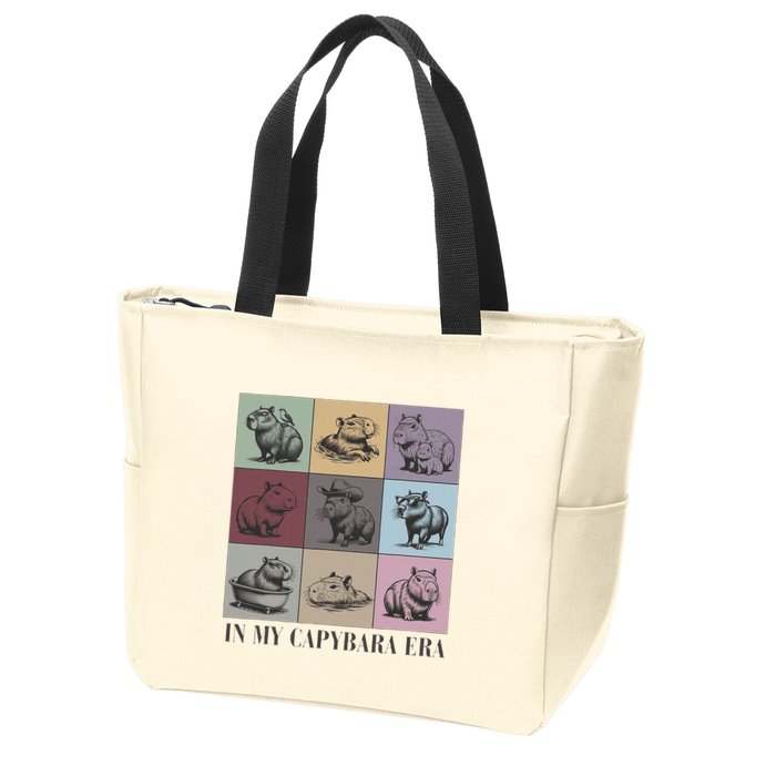 In My Capybara Era Capybara Lover Gift Zip Tote Bag