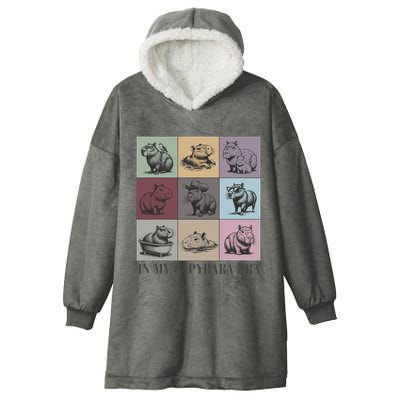 In My Capybara Era Capybara Lover Gift Hooded Wearable Blanket