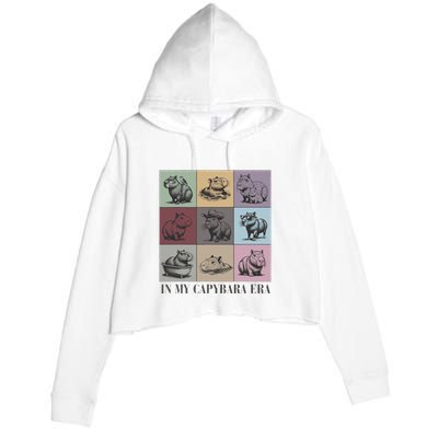 In My Capybara Era Capybara Lover Gift Crop Fleece Hoodie