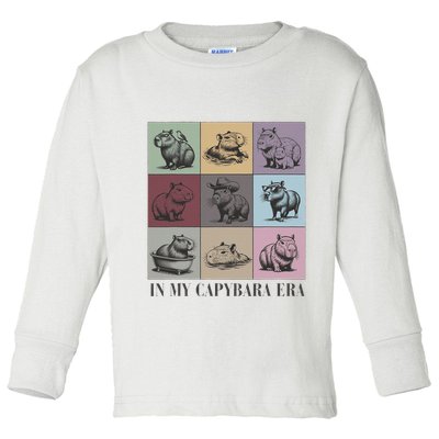 In My Capybara Era Capybara Lover Gift Toddler Long Sleeve Shirt