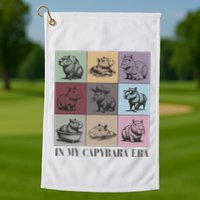 In My Capybara Era Capybara Lover Gift Golf Towel