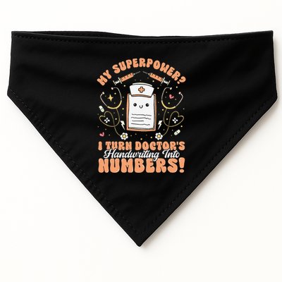 Icd Medical Coder Coding Worker Billing Handwriting Humor USA-Made Doggie Bandana