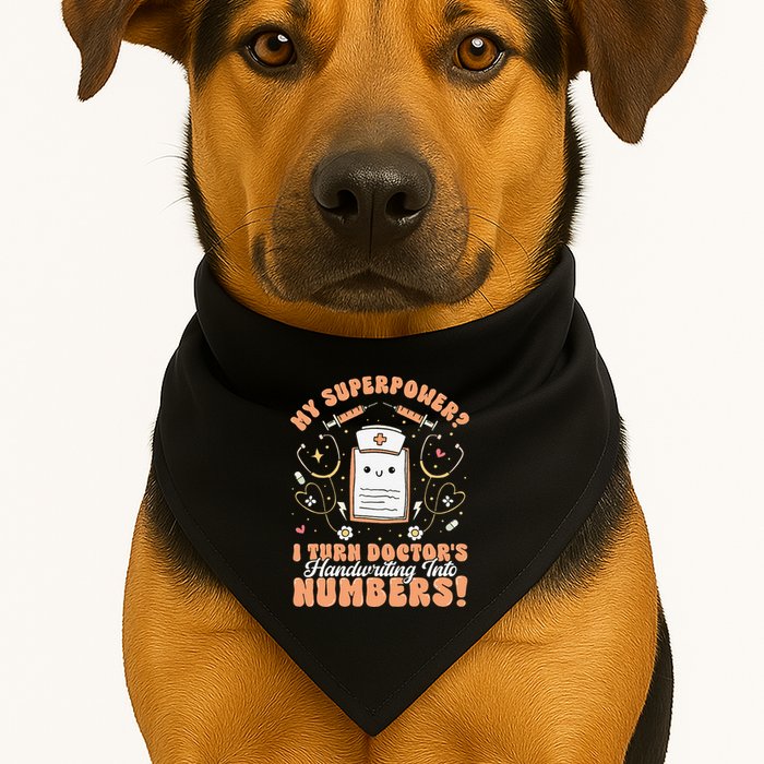 Icd Medical Coder Coding Worker Billing Handwriting Humor USA-Made Doggie Bandana