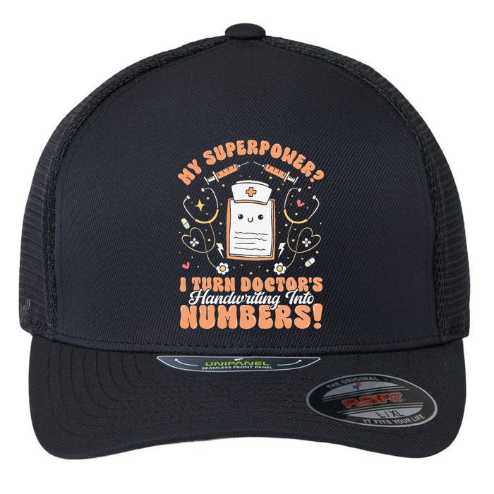Icd Medical Coder Coding Worker Billing Handwriting Humor Flexfit Unipanel Trucker Cap