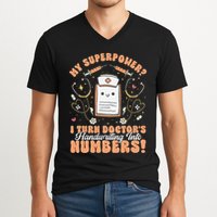 Icd Medical Coder Coding Worker Billing Handwriting Humor V-Neck T-Shirt
