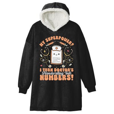 Icd Medical Coder Coding Worker Billing Handwriting Humor Hooded Wearable Blanket
