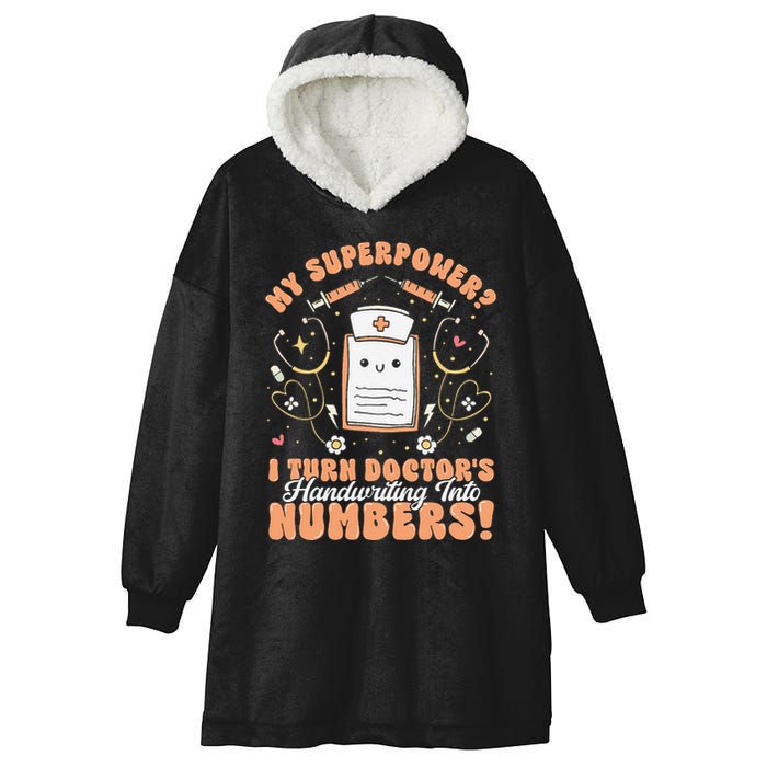 Icd Medical Coder Coding Worker Billing Handwriting Humor Hooded Wearable Blanket