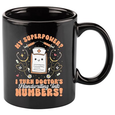 Icd Medical Coder Coding Worker Billing Handwriting Humor 11oz C Handle Ceramic Mug