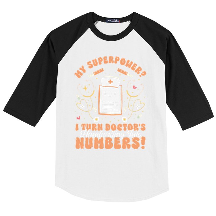 Icd Medical Coder Coding Worker Billing Handwriting Humor Baseball Sleeve Shirt