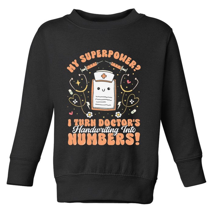 Icd Medical Coder Coding Worker Billing Handwriting Humor Toddler Sweatshirt