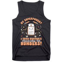 Icd Medical Coder Coding Worker Billing Handwriting Humor Tank Top
