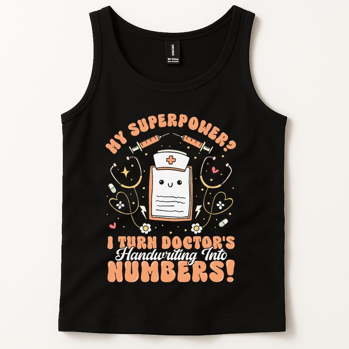 Icd Medical Coder Coding Worker Billing Handwriting Humor Tank Top