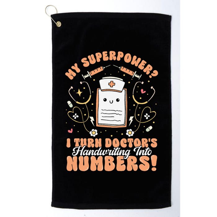 Icd Medical Coder Coding Worker Billing Handwriting Humor Golf Towel